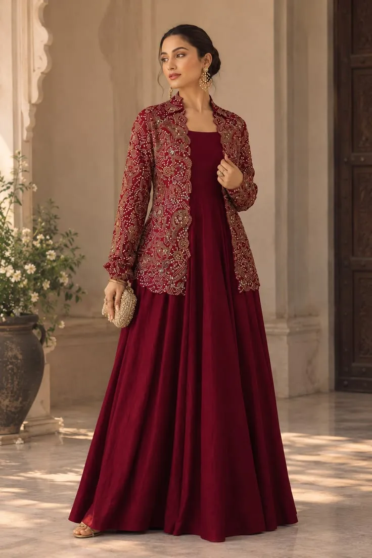 5. Jacket style Anarkali Suits