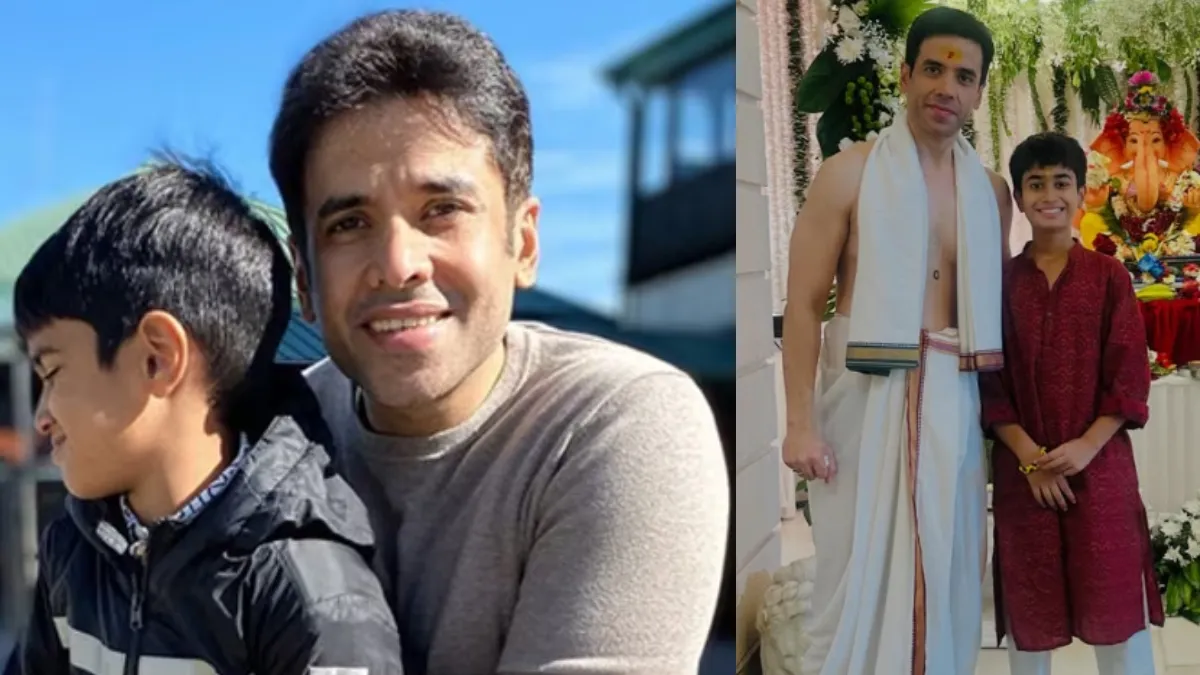Tusshar Kapoor with son