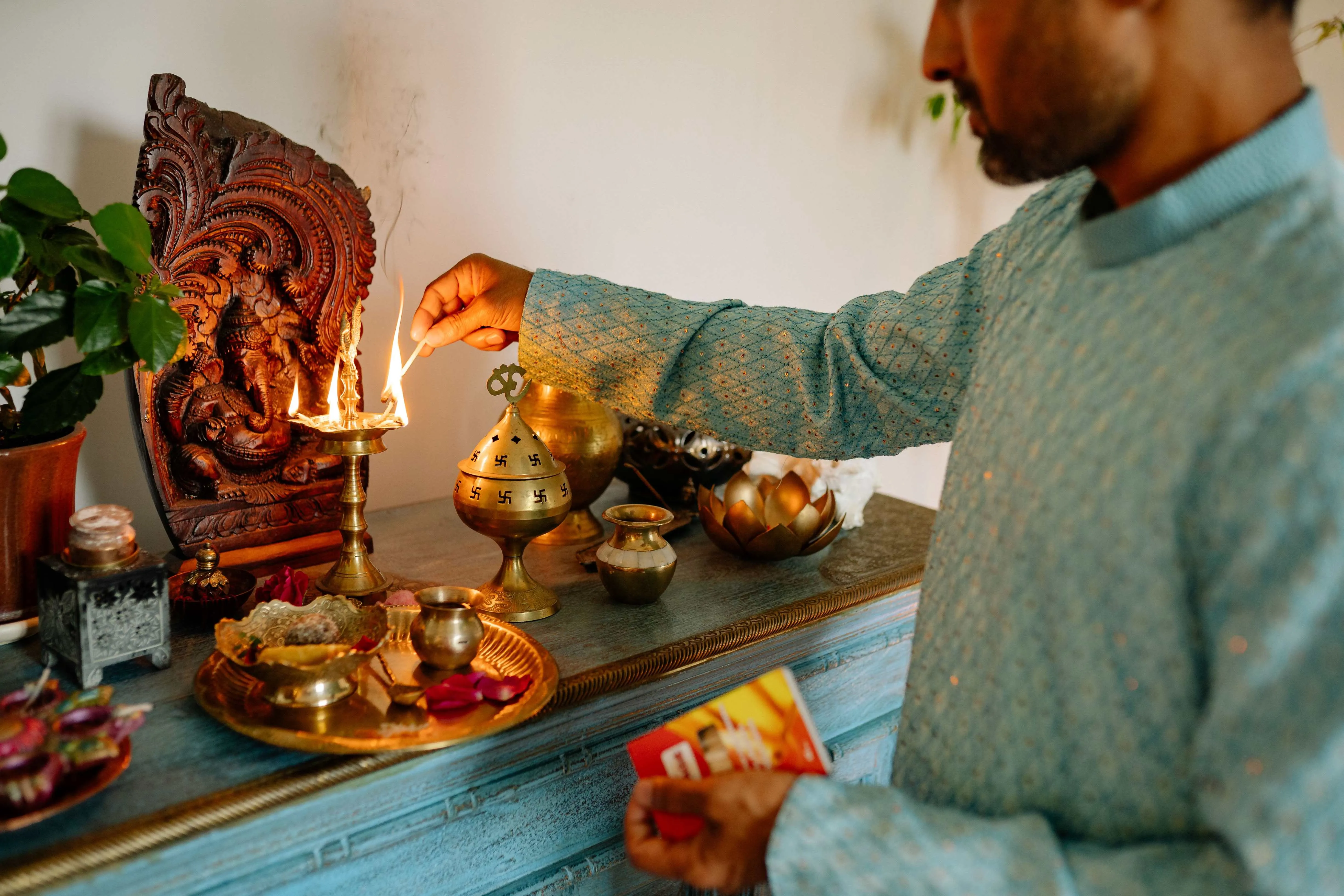 Chopda Pujan is performed on Diwali evening