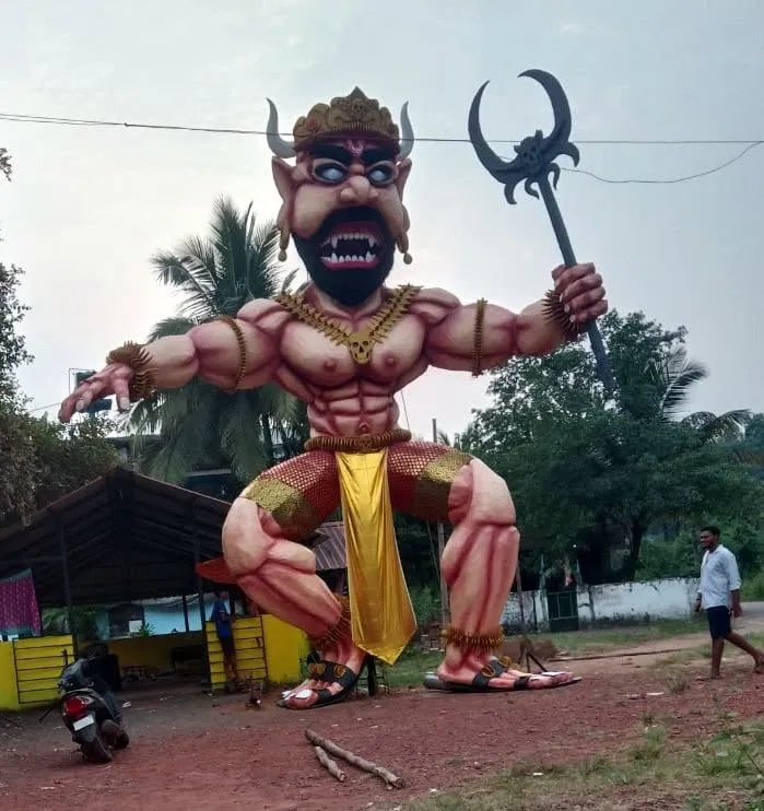 burning goa effigies