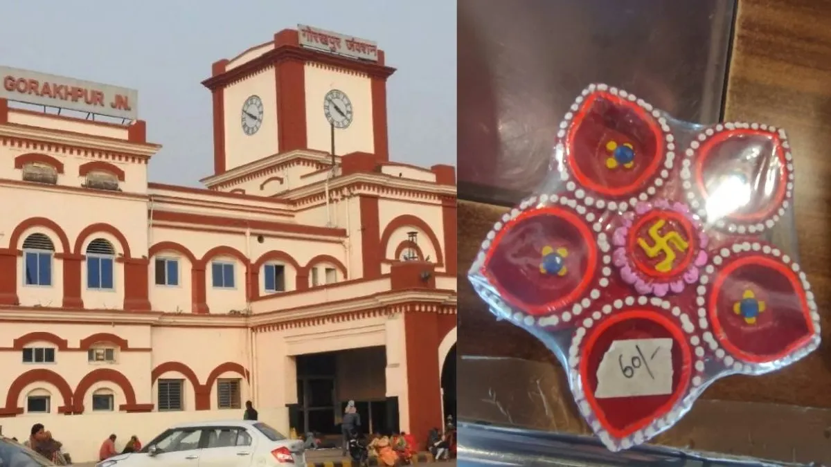 gorakhpur-junction-lights-up-with-diwali-terracotta-sales-terracotta-diyas-idols-grab-passenger-attention