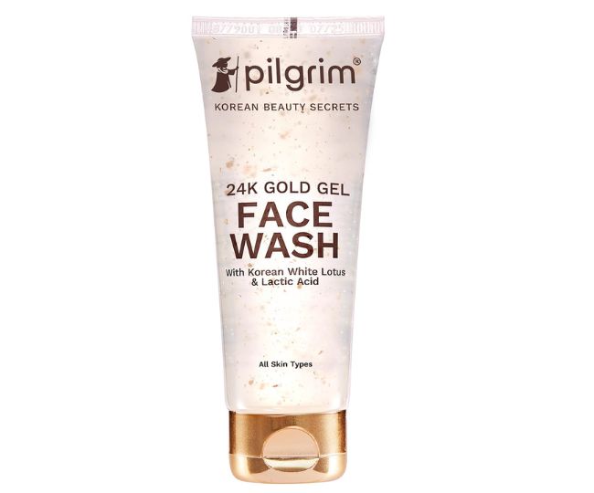 Pilgrim 24k Gold Gel Facewash with Korean White Lotus & Lactic Acid