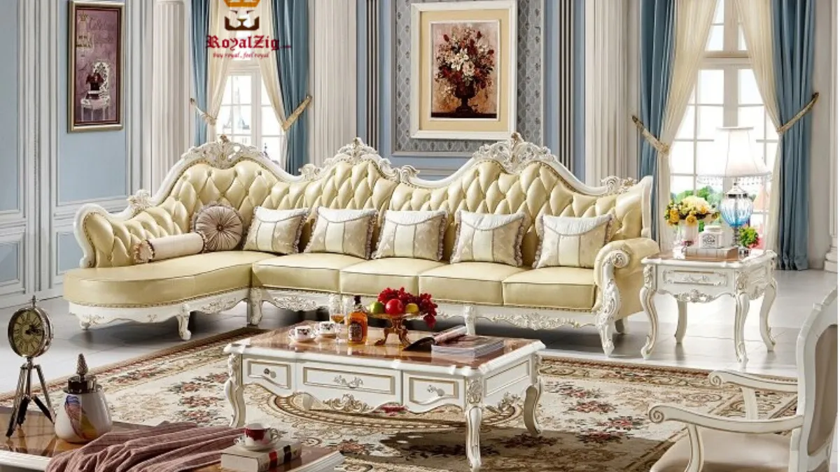 Wooden Corner Sofa Set