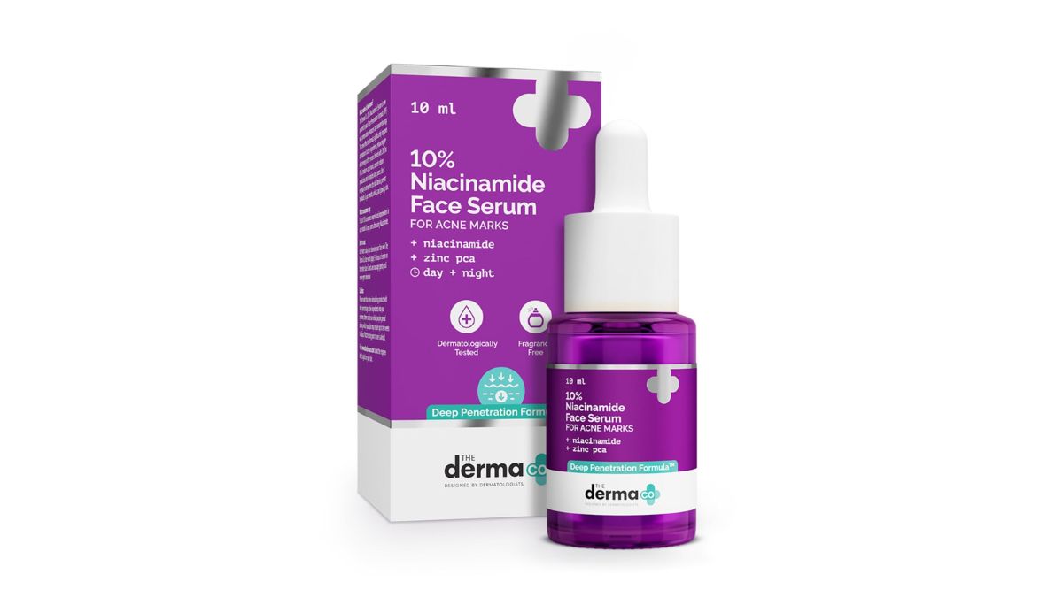 The Derma Co 10% Niacinamide Serum with 2% Zinc, Powered by Deep Penetration Formula