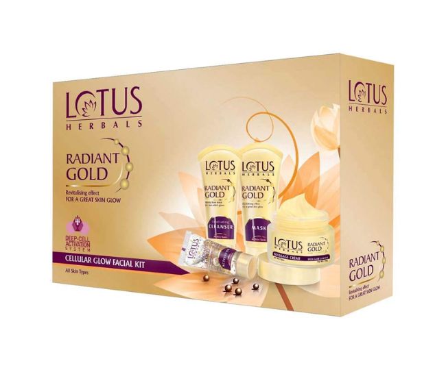 Lotus Herbals Radiant Gold Cellular Glow 5 in 1 Facial Kit