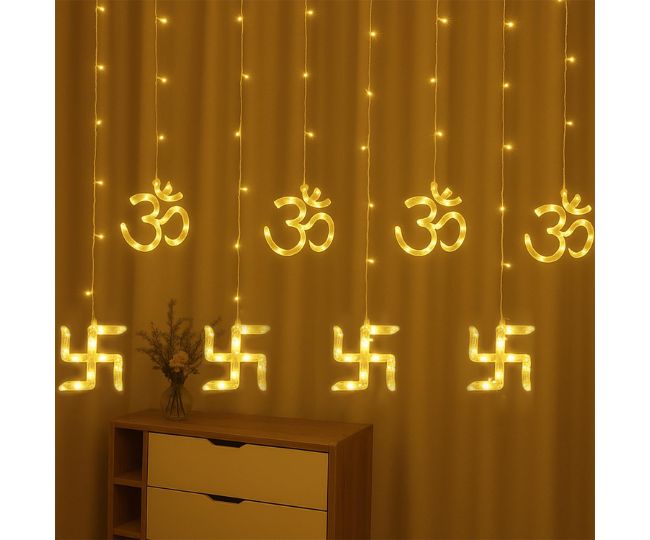 Party Propz Om and Swastik Lights for Decoration