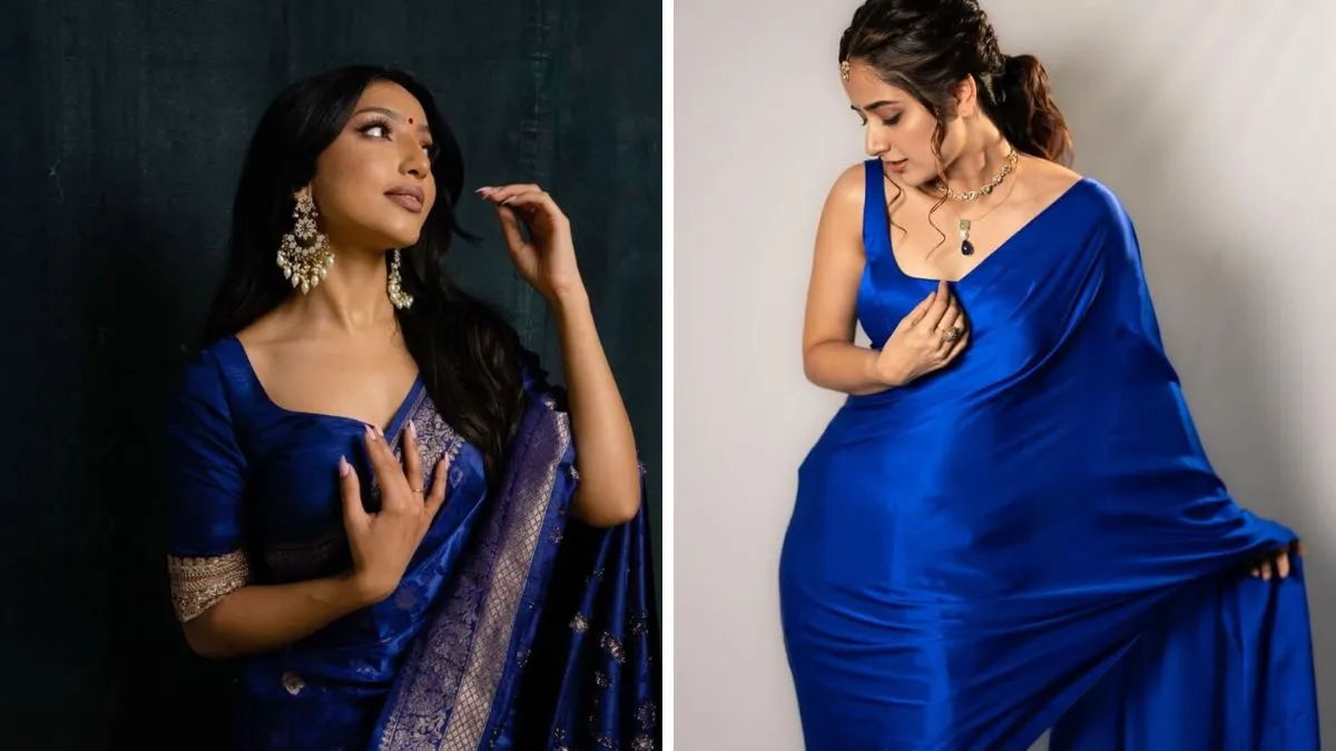  Royal Blue Sarees For Women