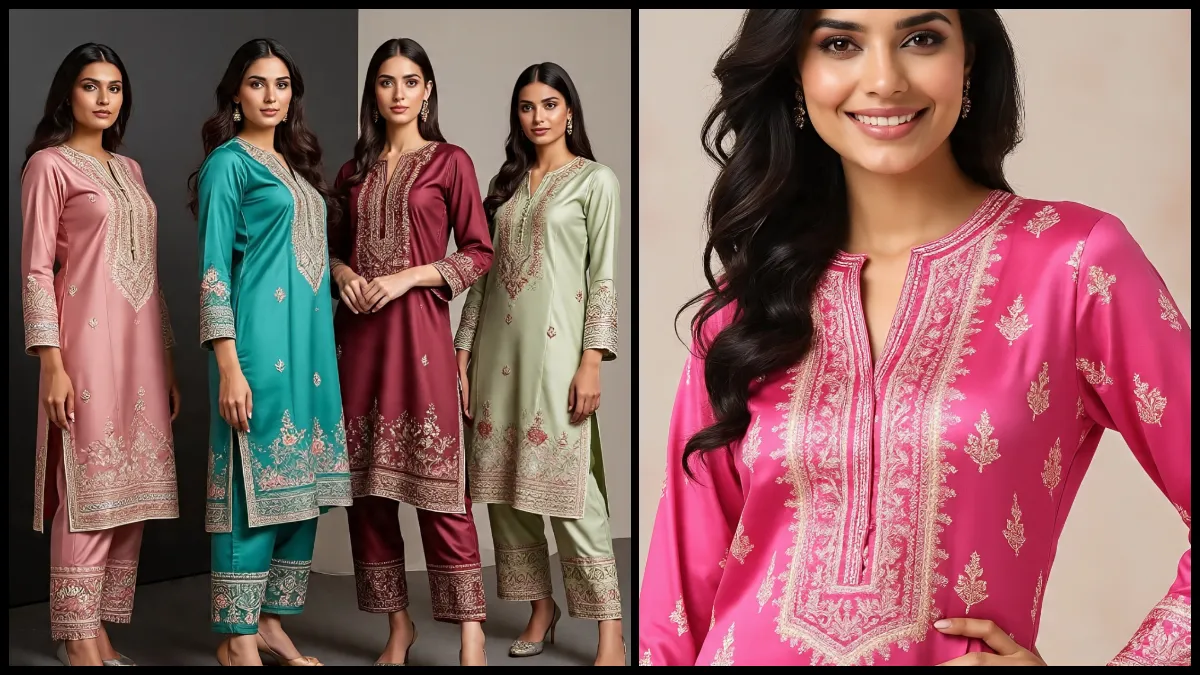 Latest Silk Kurta For Women