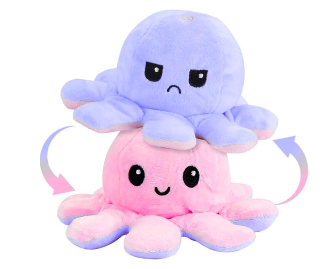 Storio Toy Octopus Plushie Reversible Soft Toys for Kids