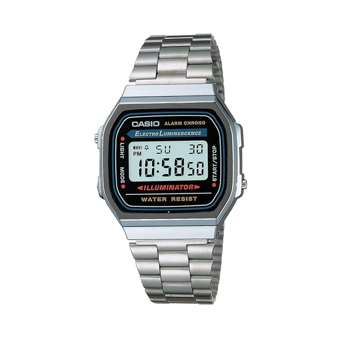 Casio Vintage A168WA-1WDF Black Digital