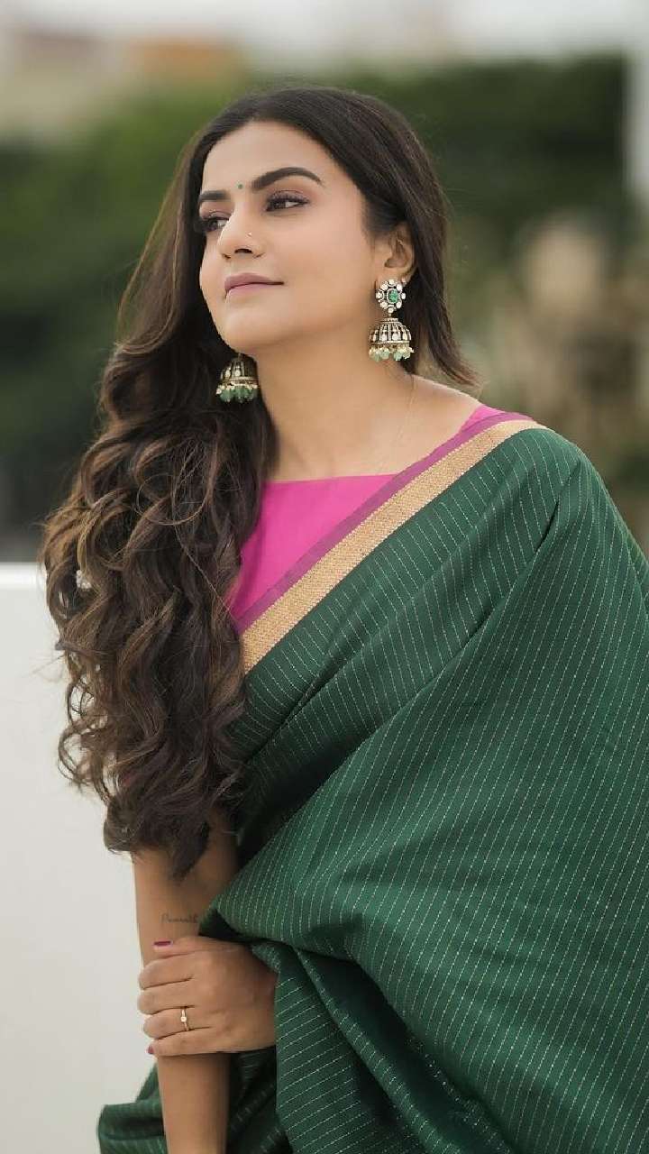 5 Green Saree Looks By South Actress Namratha Gowda For Wednesdays