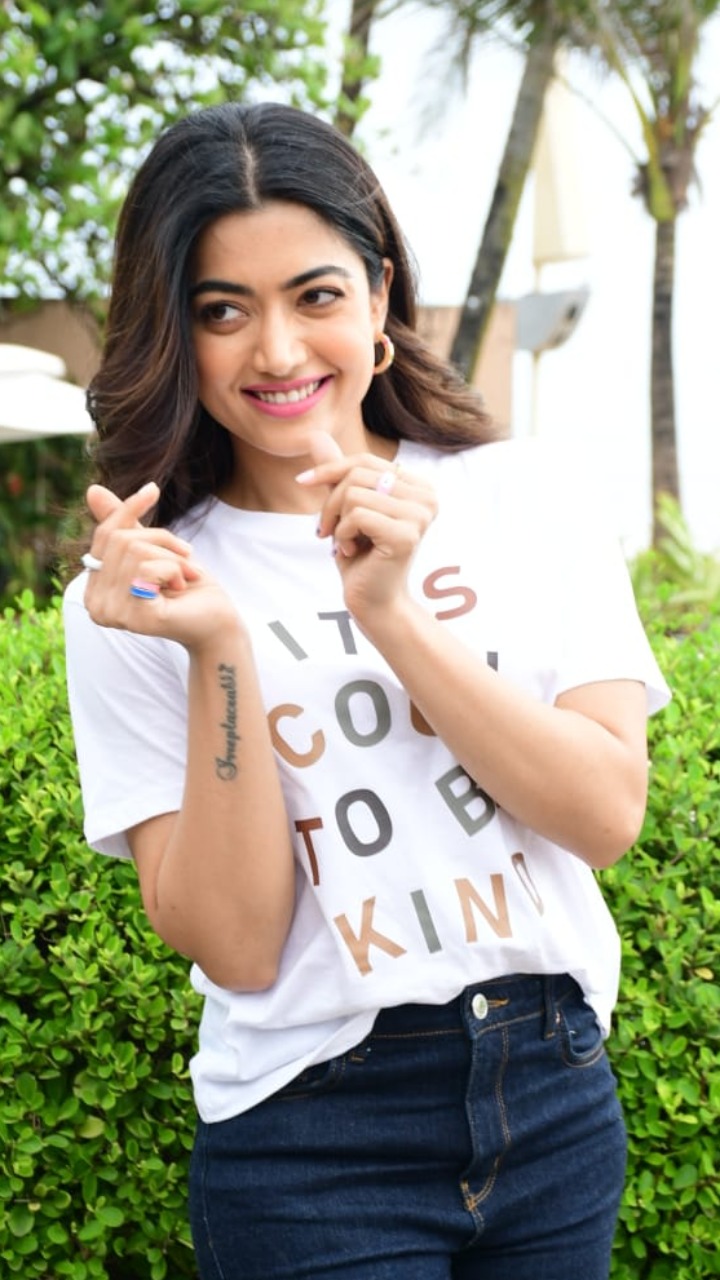 Rashmika Mandanna Looks Super Cute During Good Bye Promotions