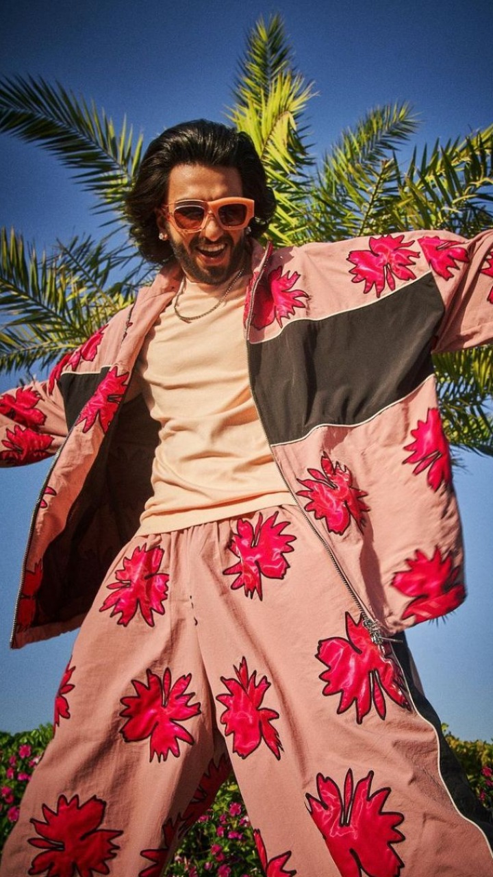 Ranveer Singh Strikes A Pose In His Latest Printed Outfit