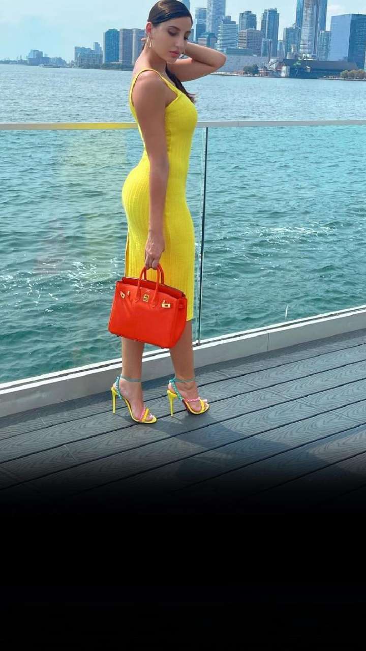 Nora Fatehi sizzles in bright yellow dress along with uber luxurious Birkin  bag : Bollywood News - Bollywood Hungama
