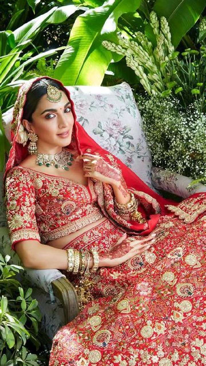 Red Color Designer Embroidered Bridal Wear Lehenga Choli