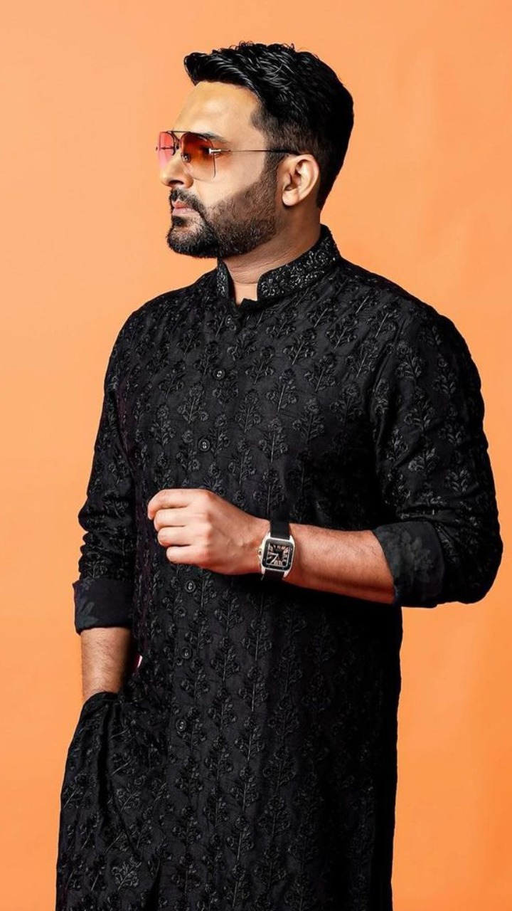 Kapil Sharma Giving Major Festive Vibes In Black Kurta