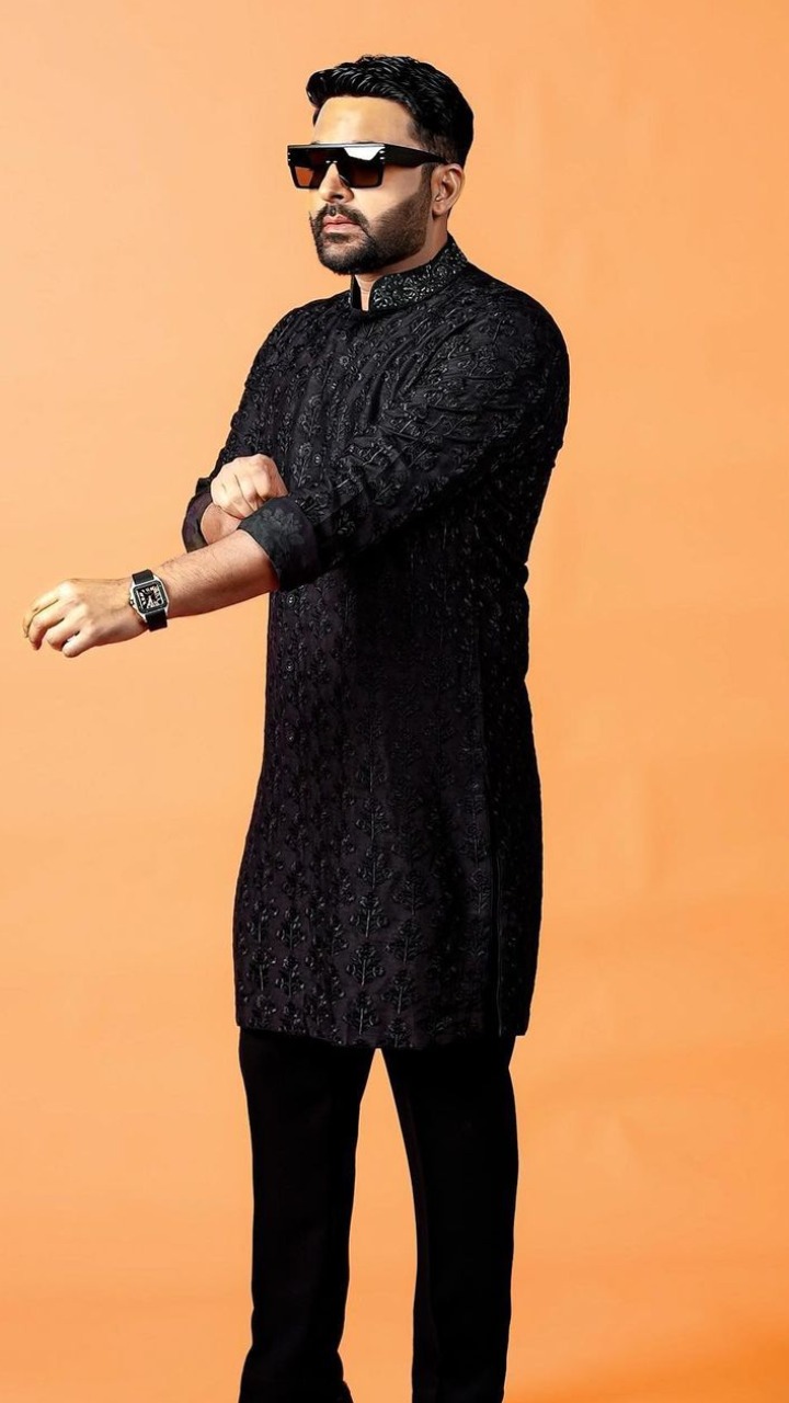 Kapil Sharma Giving Major Festive Vibes In Black Kurta