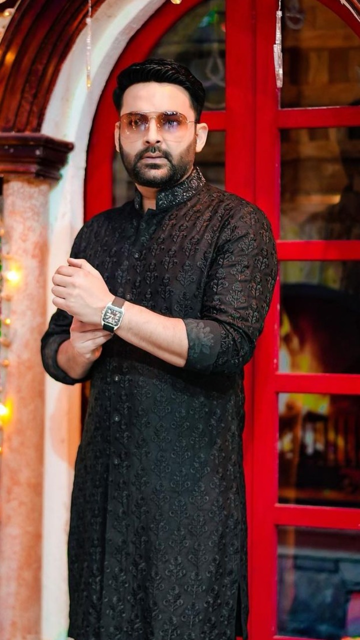 Kapil Sharma Giving Major Festive Vibes In Black Kurta