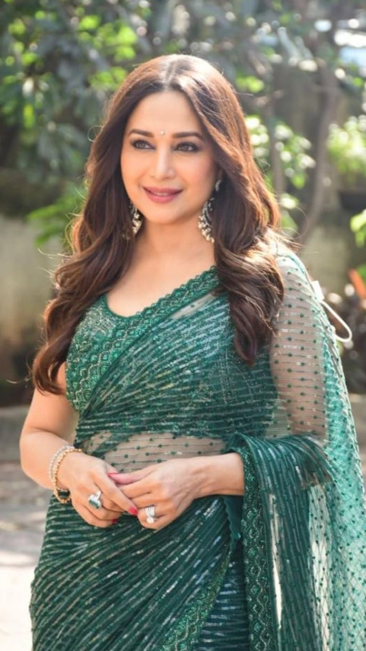 Madhuri Dixit & Her Most Gorgeous Looks In Green Saree