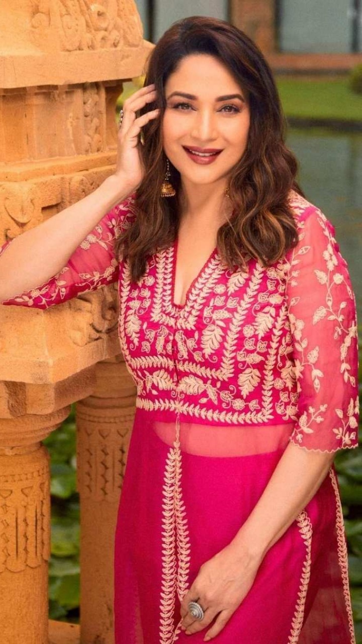 Madhuri Dixit Looks So Fit & Gorgeous In These Indo-Western Fits