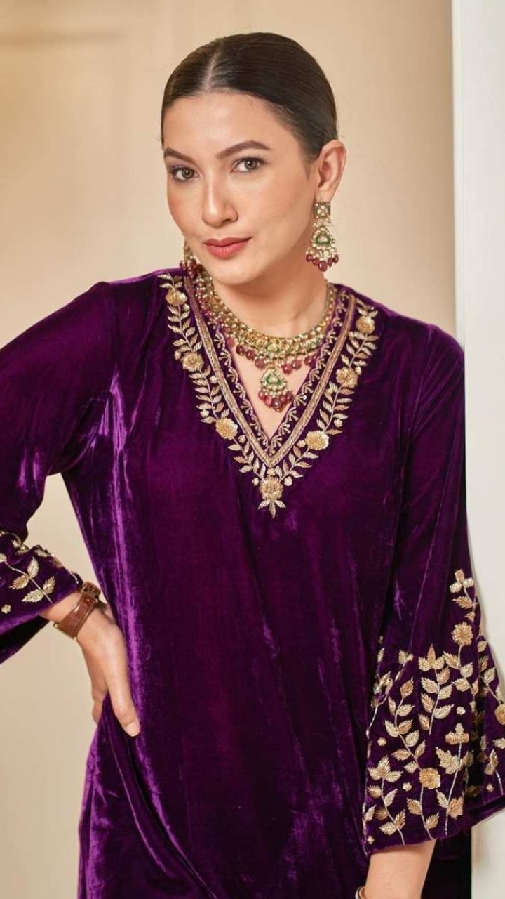 Gauahar Khan Looks Super Elegant In Her Latest Ethnic Wear