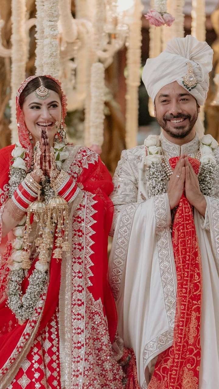 What Payal Rohatgi and Sangram Singh wore for their Agra wedding. All pics  inside | Hindustan Times