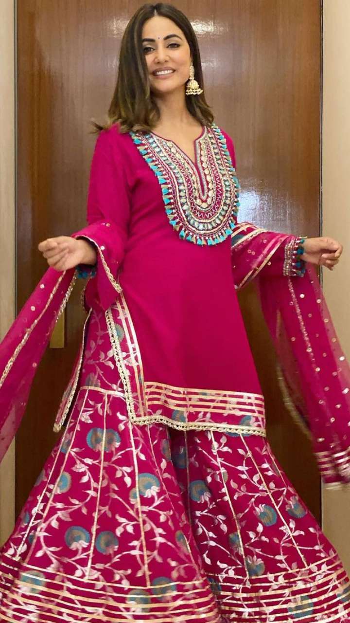 Eid 2023: Hina Khan's Stunning Sharara Sets For This Eid| Shararas For ...