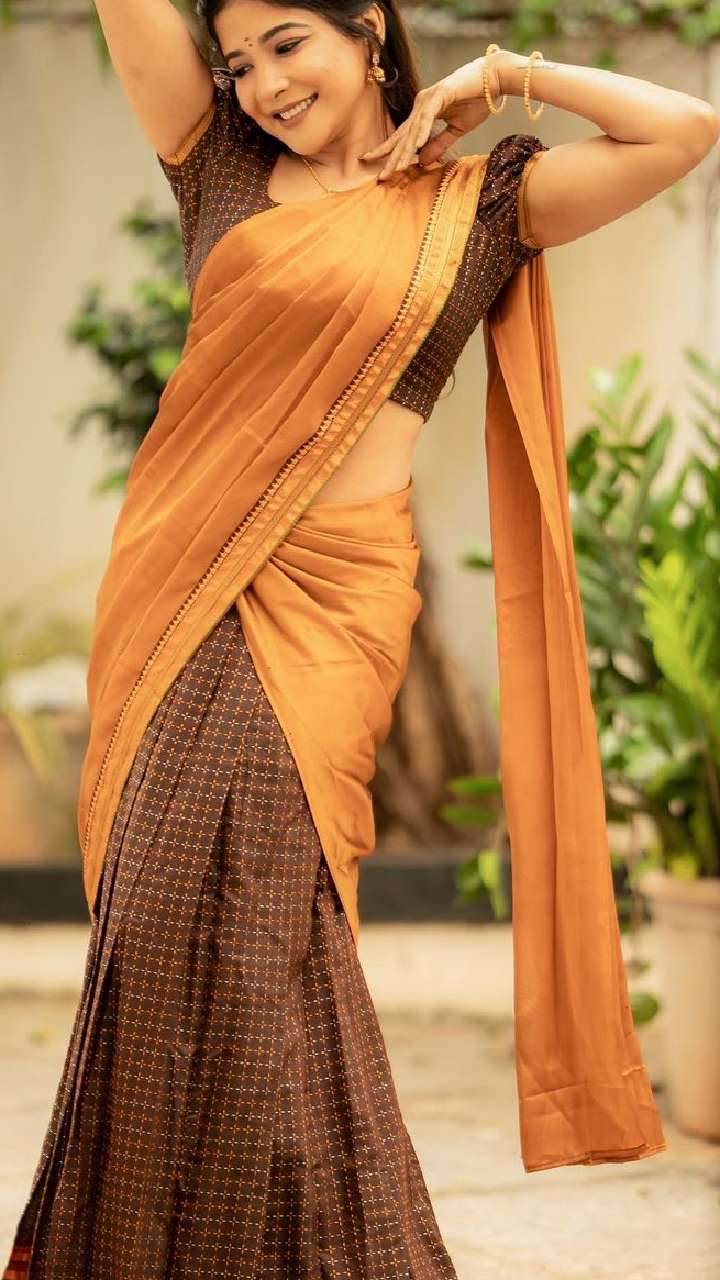 Latest Simple Half Saree Designs For Women In 2023