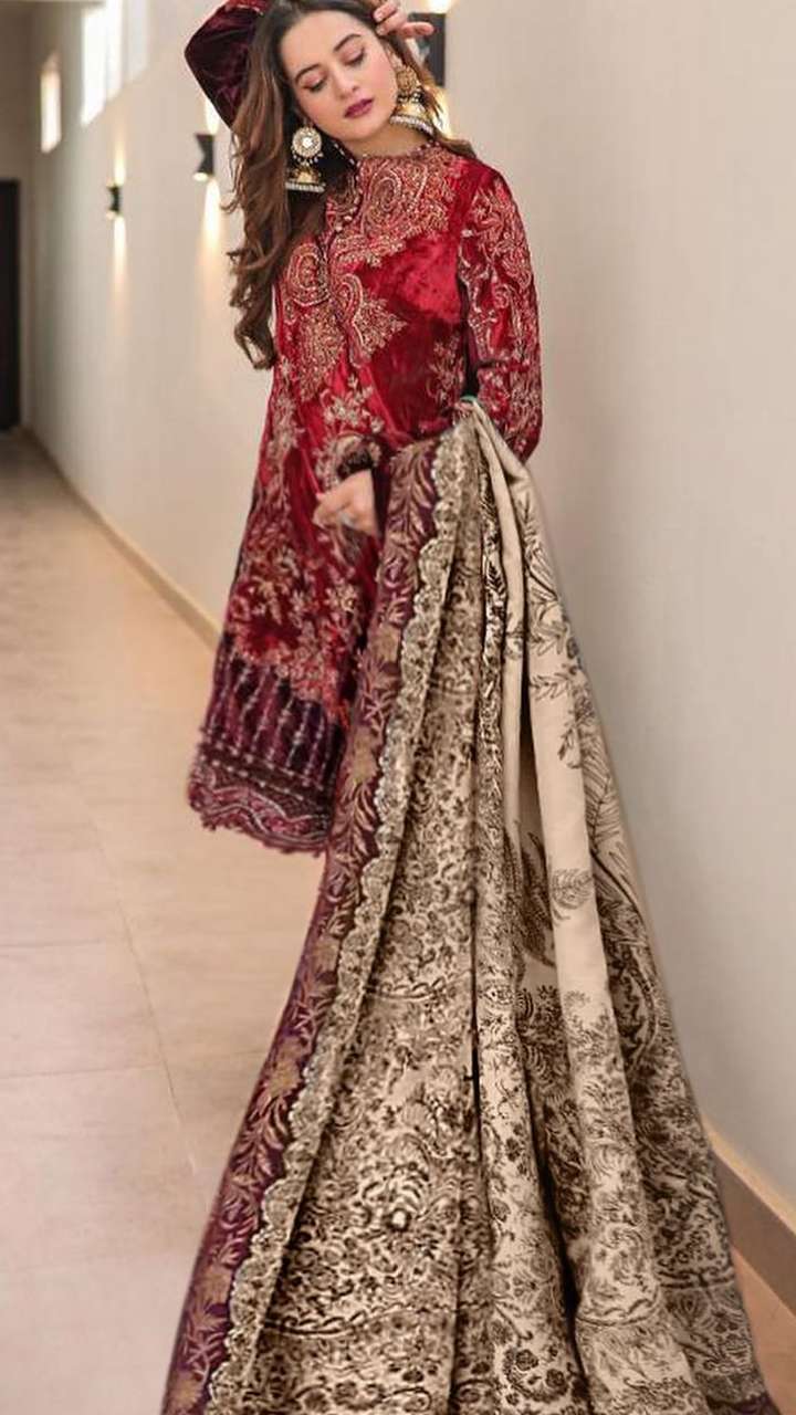 Pink Eid Pakistani Suit with Georgette UK - PZ1793