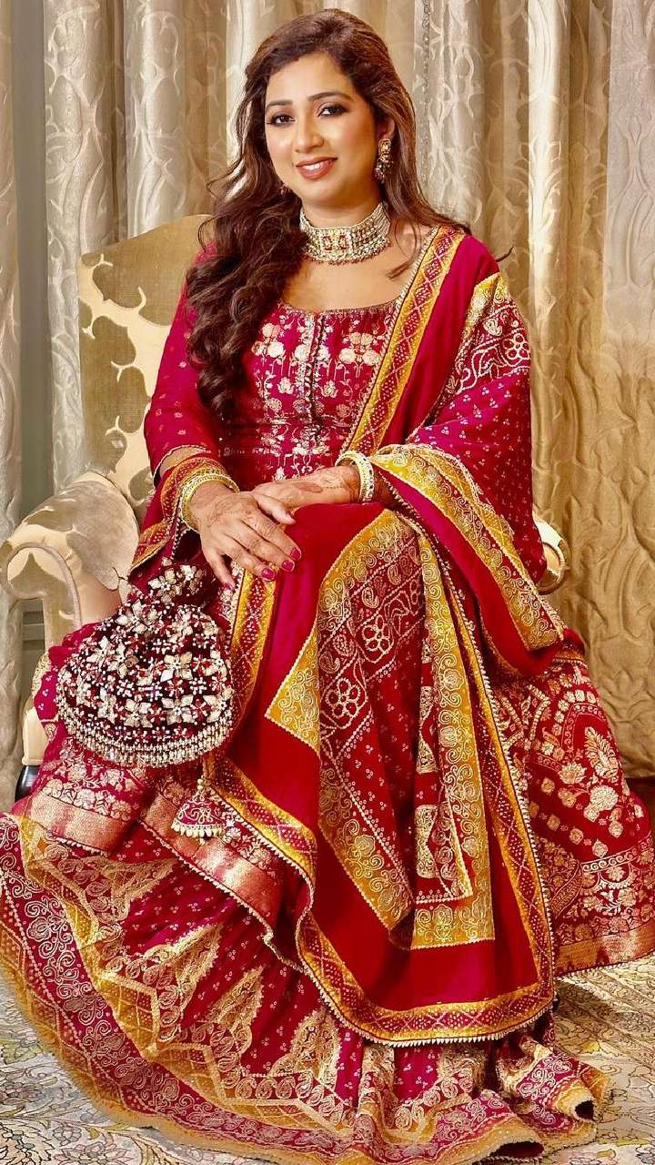 stunning suits to try this eid from shreya ghoshal s wardrobe 1681630415