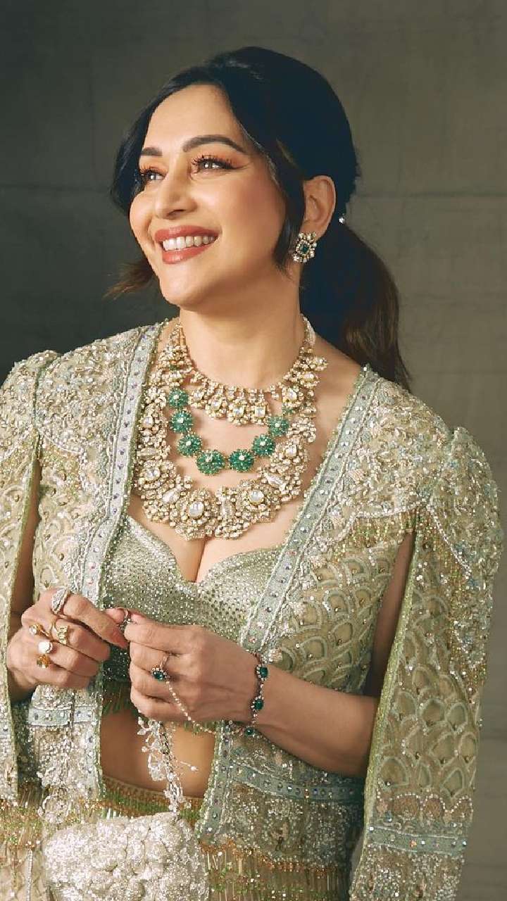 Madhuri Dixit spotted wearing ring from TBZThe Original  Indias Best  magazine for latest Fashion trend  fashion shows night life  parties   art  entertainment  movies  music  jewellery 