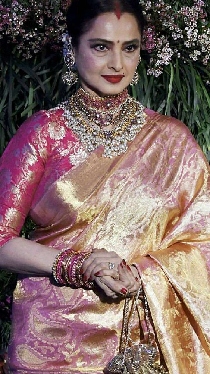 Celebrating Rekha and her love for extravagant silk sarees on her birthday  today!