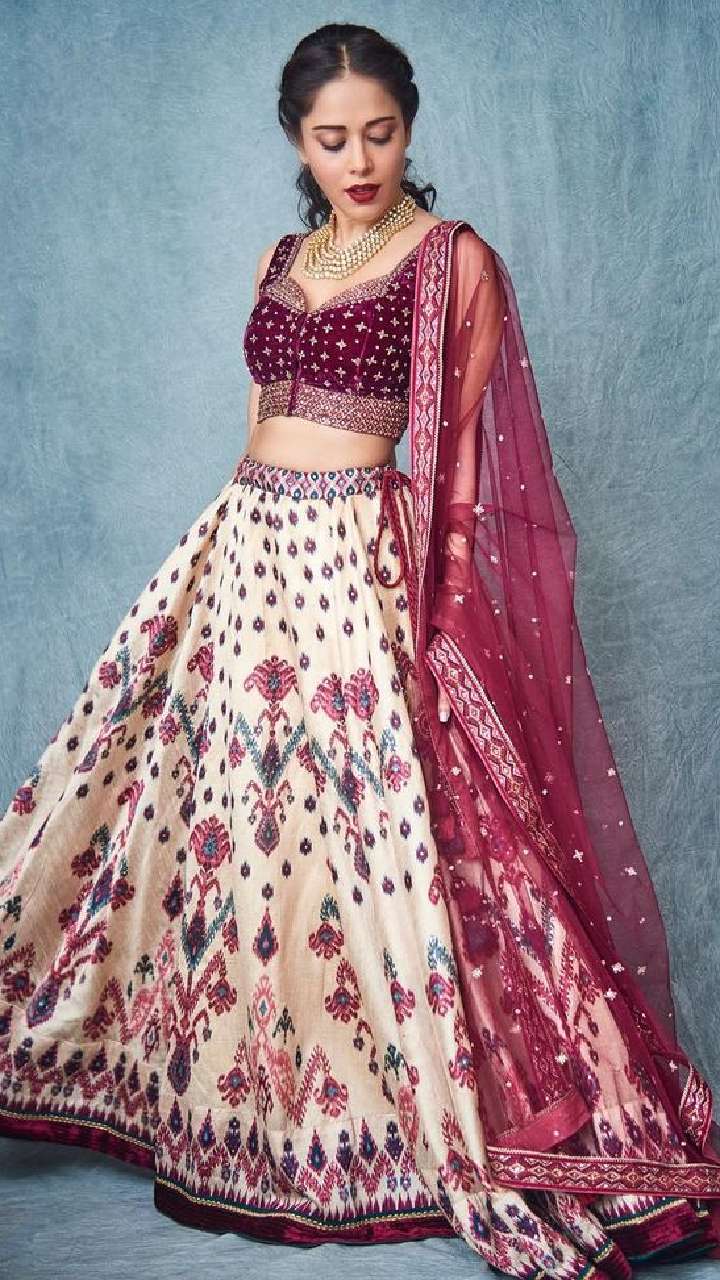 Lehenga Choli Modern Dress for Sister Marriage in Yellow with Cream Colour