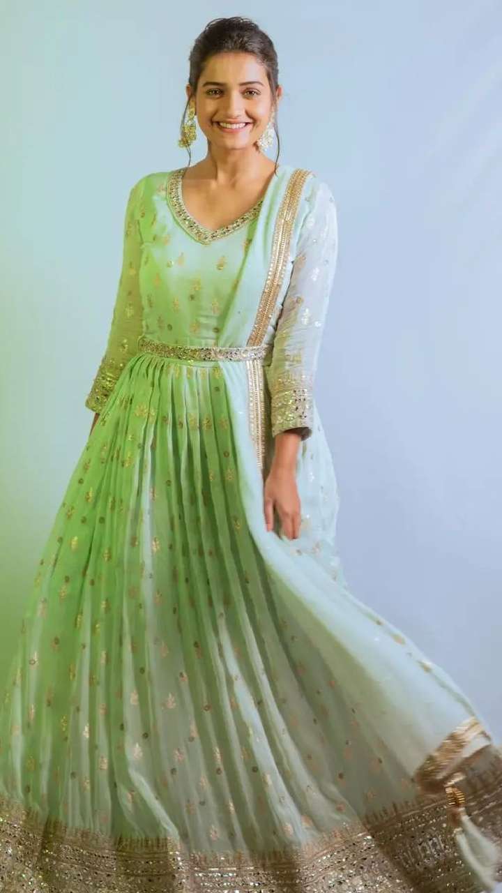 Georgette Semi-Stitched Simple Anarkali Suits at Rs 1000 in Surat