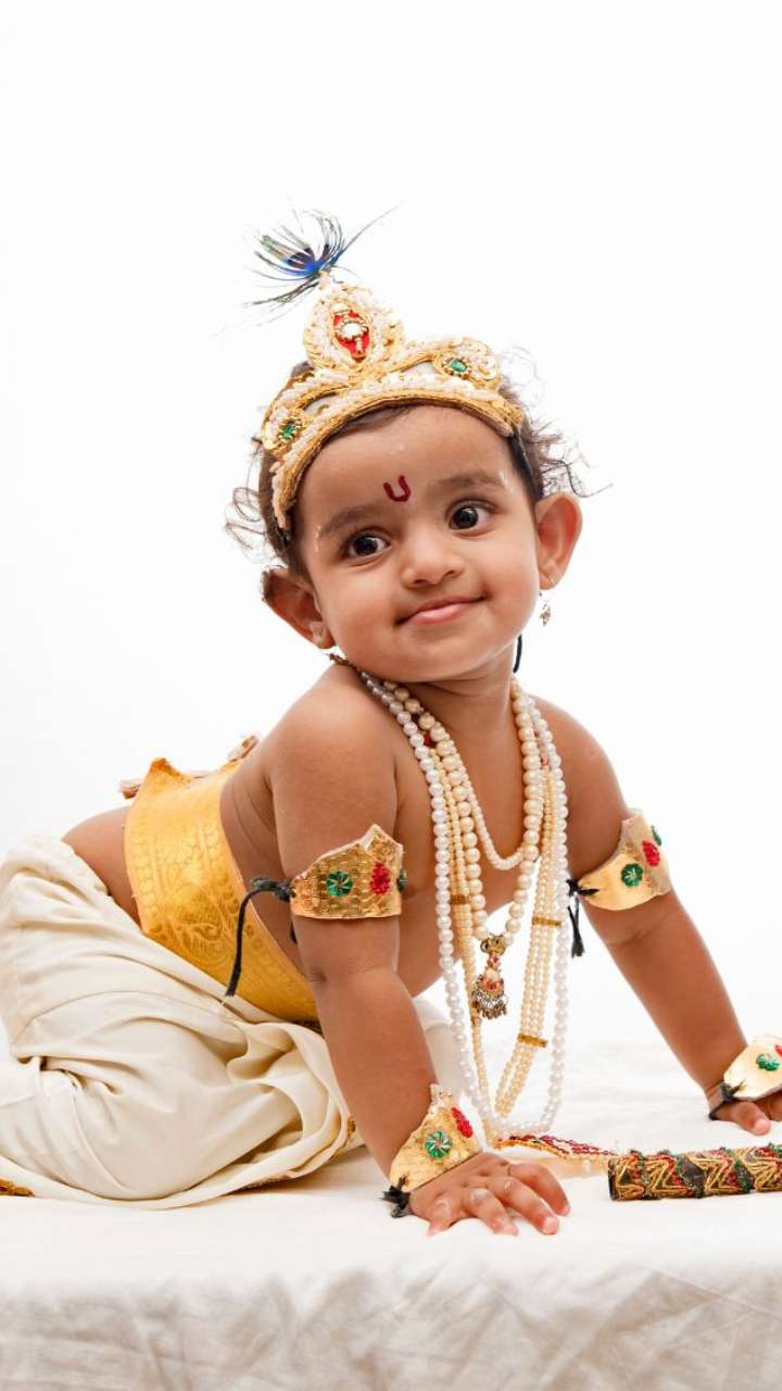 Shri Krishna Dress for Baby Boy & Girl Janmashtmi Dress +Diaper-friendly  Dhoti | eBay
