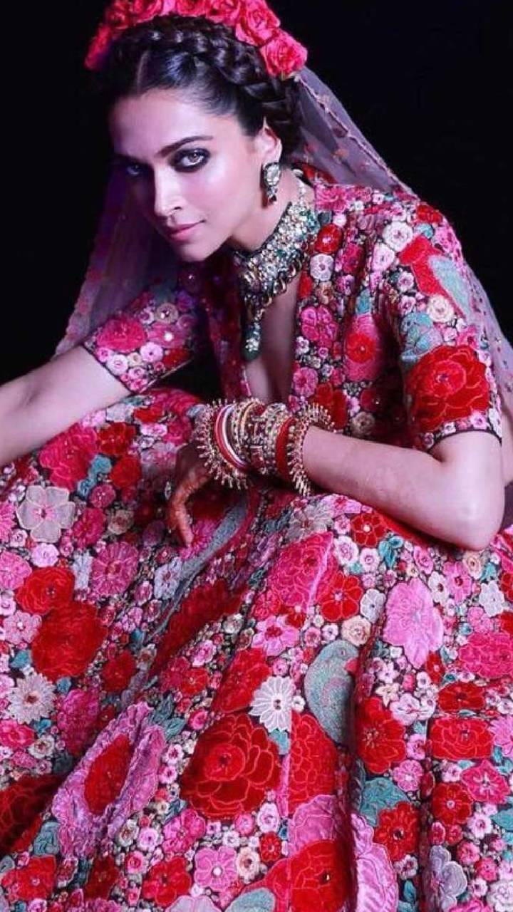 Deepika padukone shop floral lehenga