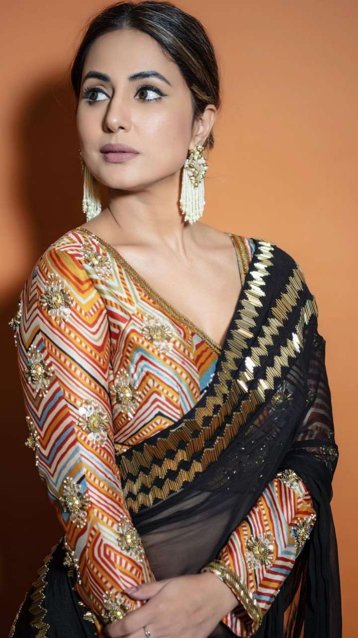 Sexy Hina Khan Showing Navel In A Transparent White Saree Photos 03  (261545) | Kollywood Zone