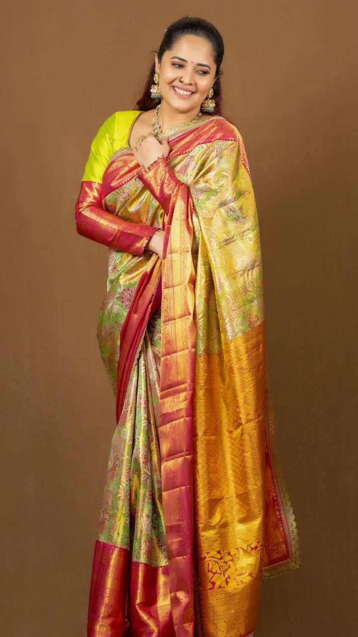 5 Silk Sarees By Anasuya Bharadwaj For Every Occasion