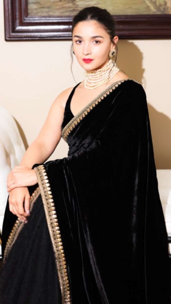 From Dia Mirza To Karishma Tanna, The Stunning Black Saree Is A Celebrity  Favourite This Festive Season