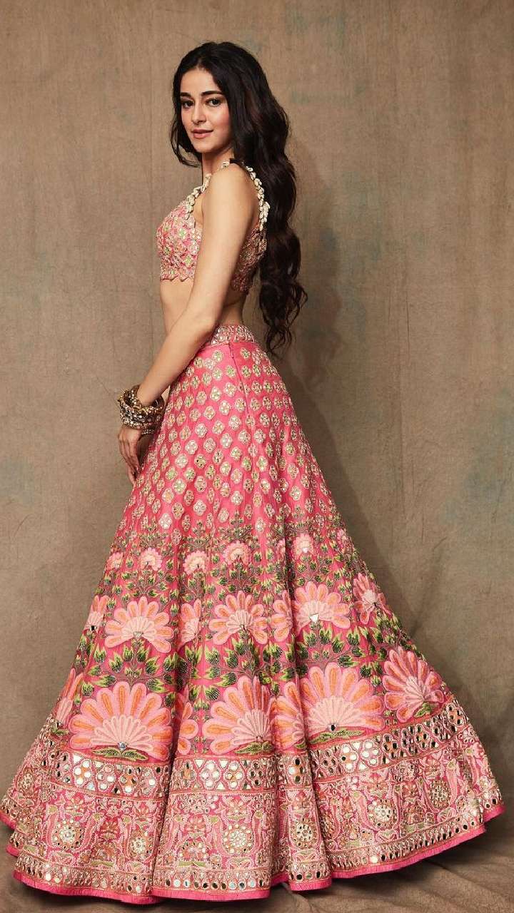 Buy Rani Color Silk Fabric Heavy Embroidery Work Bridal Look 3 Piece Lehen  online from SareesBazaar IN at lowest prices