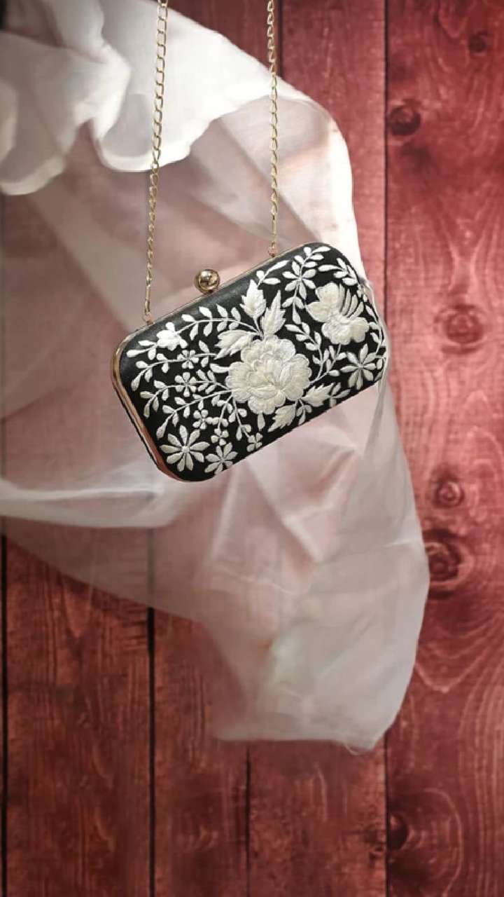 Fashionable new elegant stone grain large-capacity modular style bag  wave-shoulder shoulder straddle bag small change purse black two-piece  package | SHEIN
