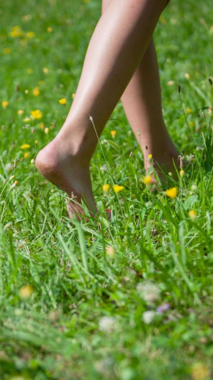 National Walking Day 2024 5 Benefits Of Walking Barefoot On The Grass