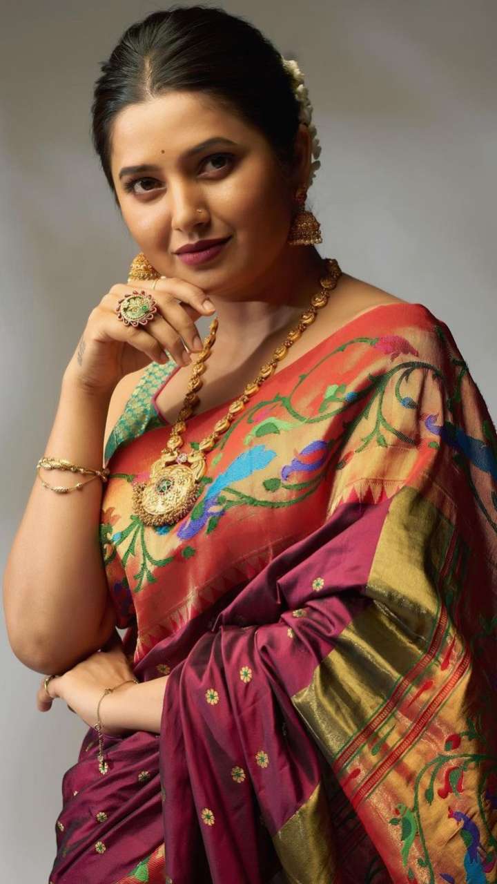 Marathi Actress Prajakta Looks Majestic In Regal Sarees