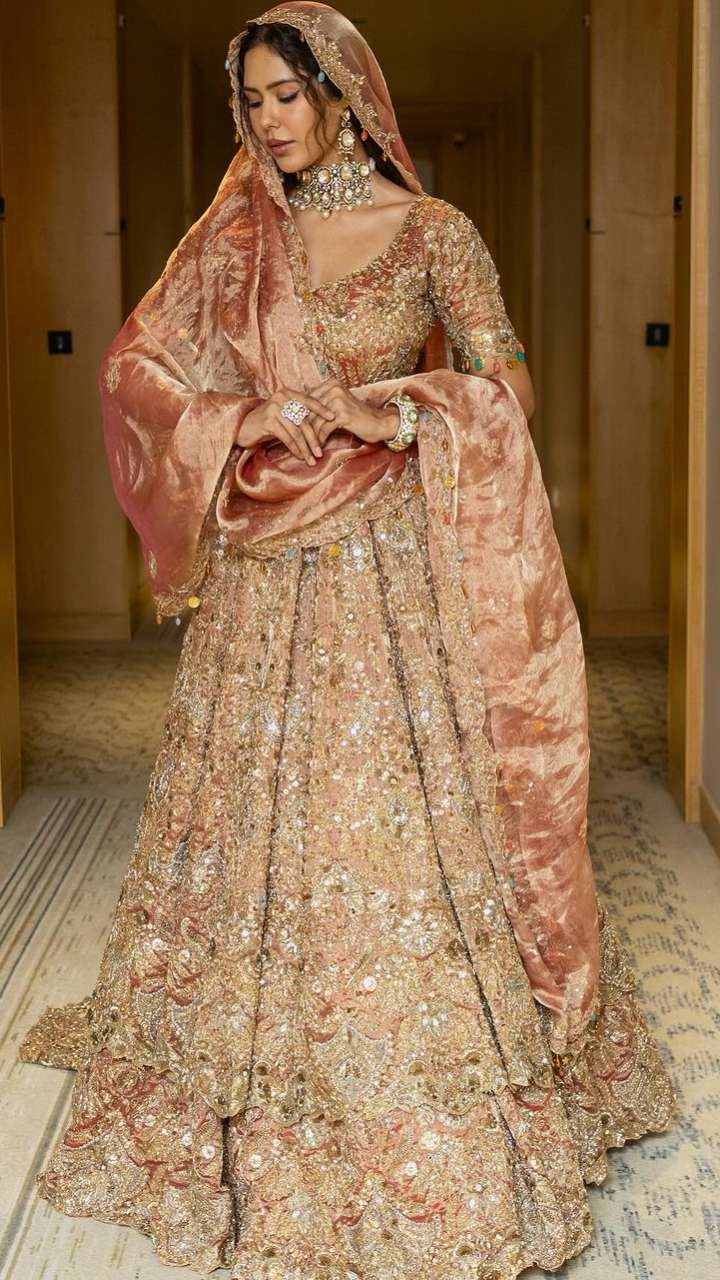 6 Royal Lehenga Designs By Sonam Bajwa For Brides 2024