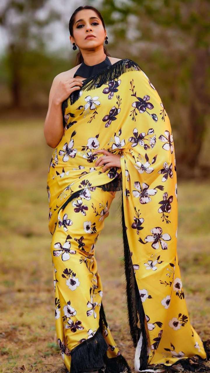 6 Vibrant Floral Sarees By Rashmi Gautam For Monsoon